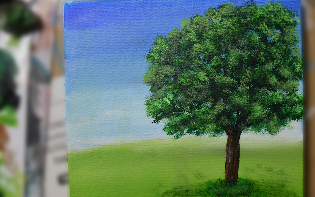Comment peindre un arbre tuto peinture acrylique débutant