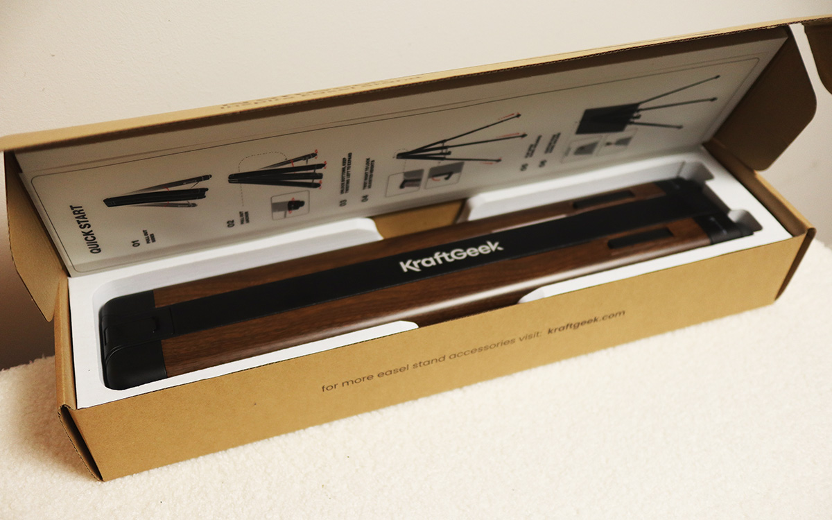 le chevalet dans son emballage